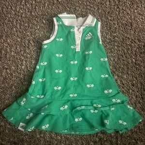 Adidas baby Dress in Green with White tennis rackets